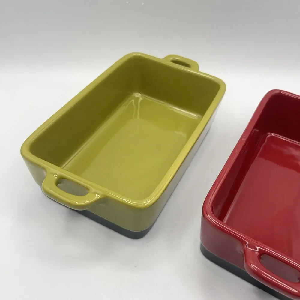 Bobby Flay SET of 2: 3.6 x 6 in Stoneware Baking Dish